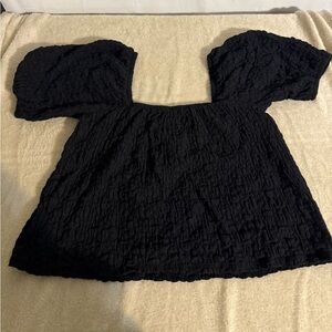 Old Navy Black Textured Blouse size XS
